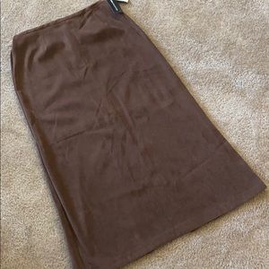 Faux suede maxi skirt